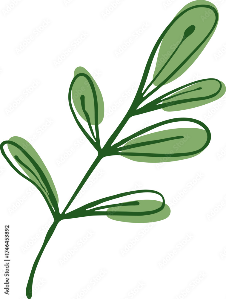 Obraz premium Doodle Leaves