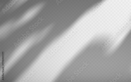 Abstract shadow overlay ray light effect on a transparent background.