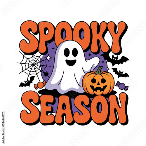 Spooky Season Halloween Illustration.