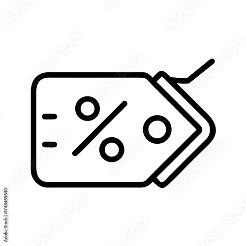 Discount tag with percentage sign