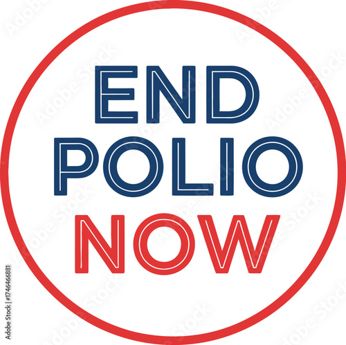 Vector art of end polio now logo