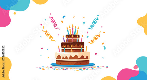 Celebrate your special day with a beautiful tiered birthday cake.