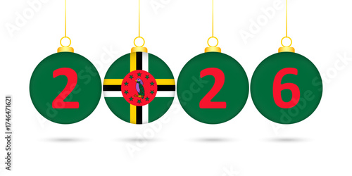 Dominican Republic Flag Christmas Balls 2026 Decoration.
