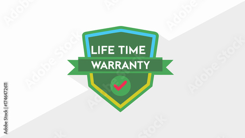 Lifetime warranty badge symbol representing quality assurance
