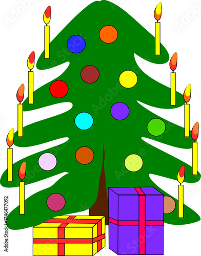 christmas tree with gifts