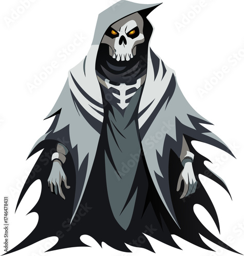 Wraith – Hooded, skeletal ghost with torn robes