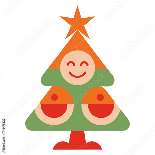 christmas tree on white background