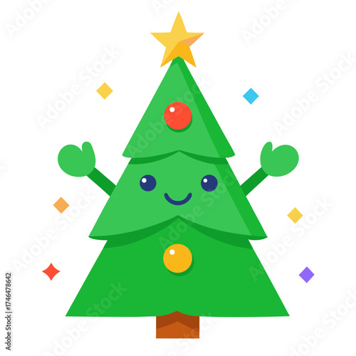 christmas tree vector illustration