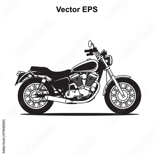 Vector art of motorcycle