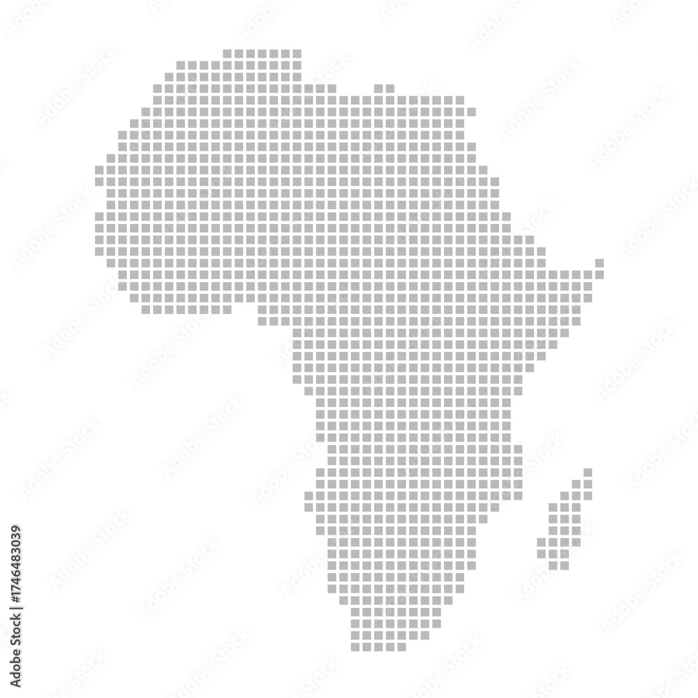 Fototapeta premium Karte vom Kontinent Afrika
