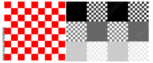 Checkered picnic plaid texture. Gingham or vichy pattern. Tablecloth, blanket, basket napkin or towel print. Italian pizzeria background. Wrapping paper or textile design