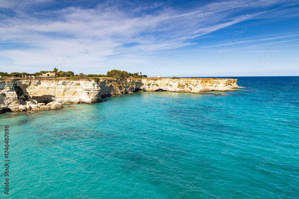 Fototapeta premium faraglioni di Sant' Andrea in Salento Italy