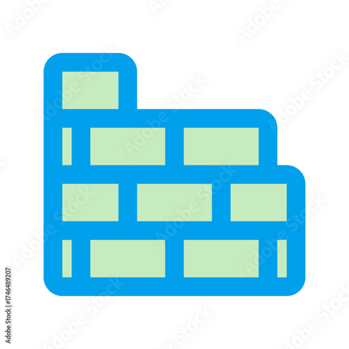 brick wall duo tone icon