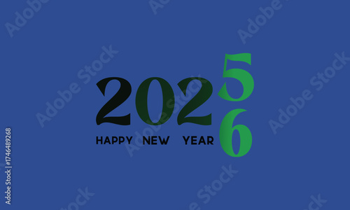 Happy New Year 2026 Typography Design – Modern Minimalist 2025 to 2026 Transition Artwork