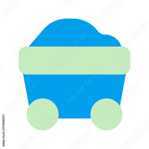 mining cart duo tone icon