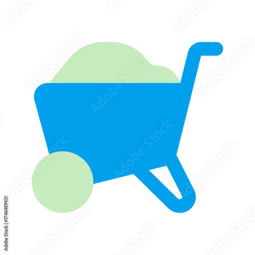 wheelbarrow duo tone icon