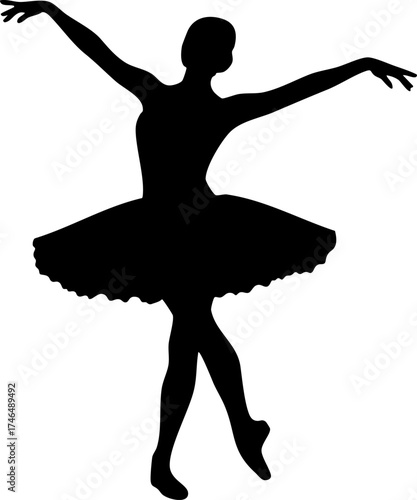 Tutu Twirl Triumph: A Graceful Silhouette of Dance Magic and Whimsy