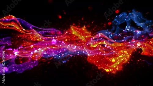 Firework spark in high speed with black background