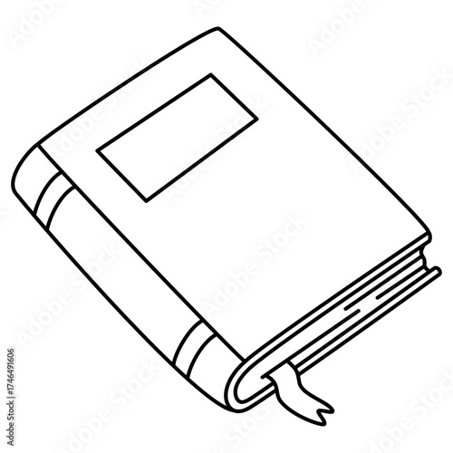 Book isolated doodle outline