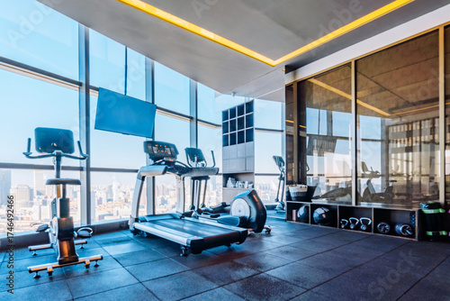 Indoor small gym and fitness equipment