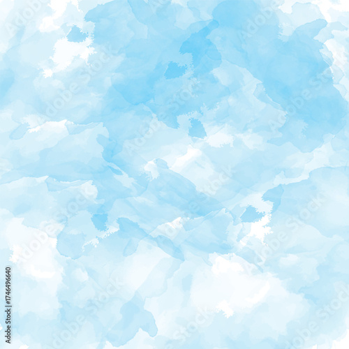 Soft blue and white textured watercolor background for creative projects artistic gentle abstract wash subtle paper effect vector