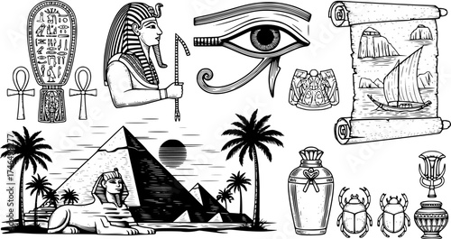 Various themes of ancient Egypt
