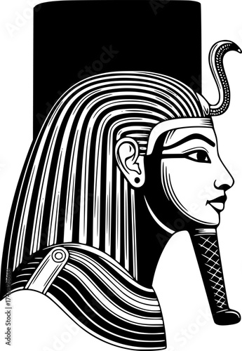 ancient egyptian deity profile heads
