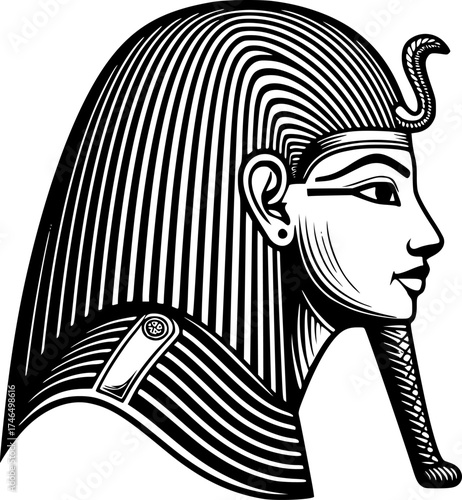 ancient egyptian deity profile heads
