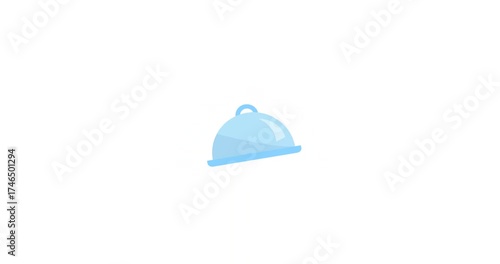 Animated salver icon for dining Ideal for hospitality designs serving themes restaurant branding salver promotions and gastronomy graphics.