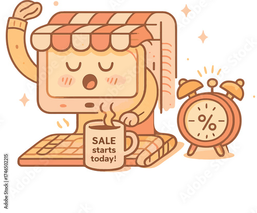 Digital shop window waking up