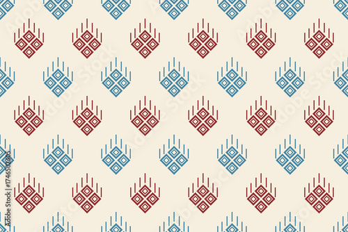 Geometric ethnic pattern. Pixel pattern.