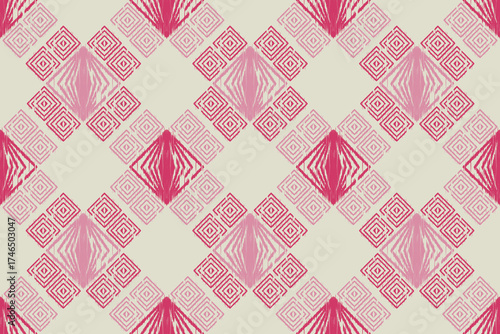 Geometric ethnic pattern on background