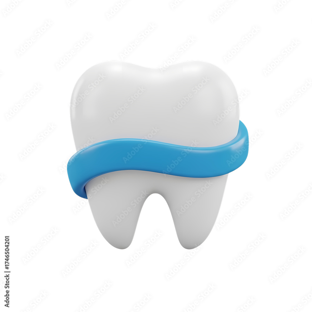 Fototapeta premium Protected Tooth Symbol on transparent background
