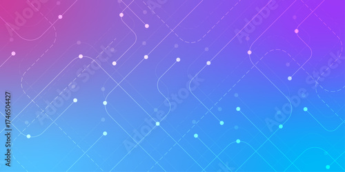 Technology abstract background. Modern electronic motherboard texture. Network abstract connection isolated on blue background. Network technology background with dots and lines.