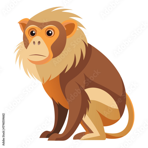 vector illustration of cartoon lion