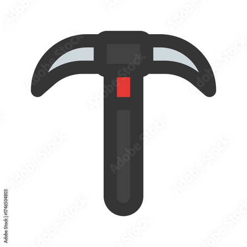 pickaxe flat line icon