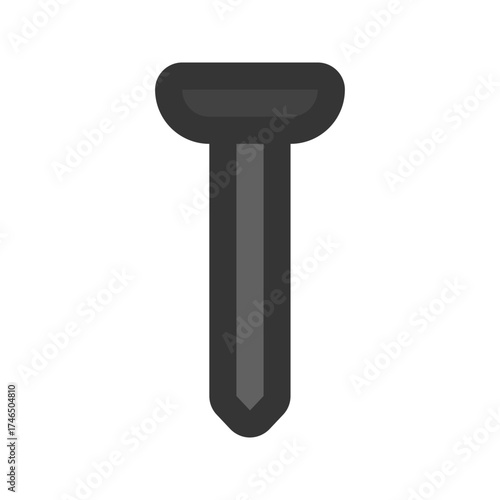 nail flat line icon