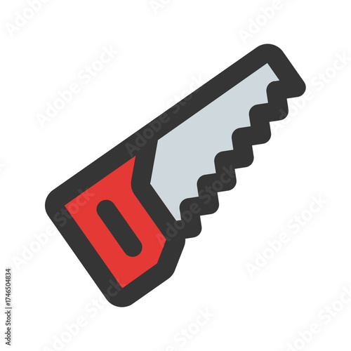 saw flat line icon