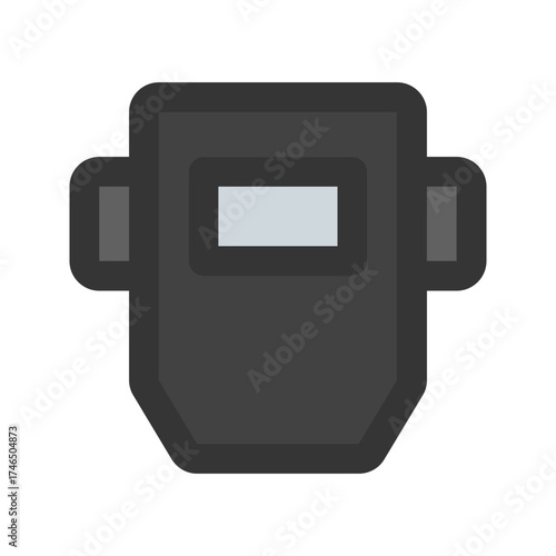 welder flat line icon