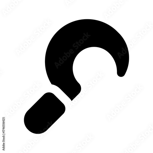 Sickle glyph icon