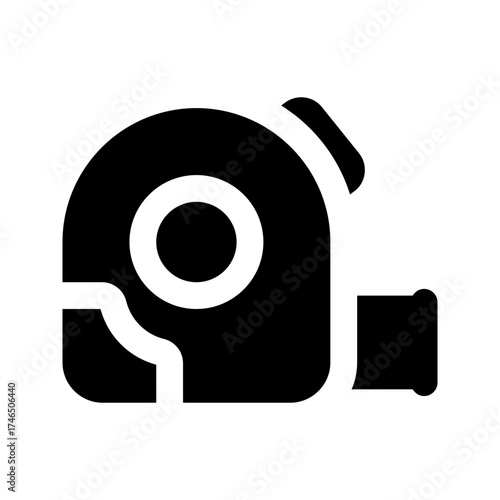 tape measure glyph icon