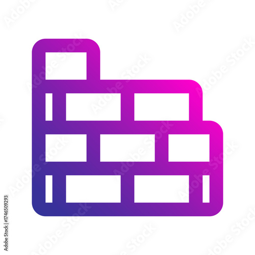 brick wall gradient icon