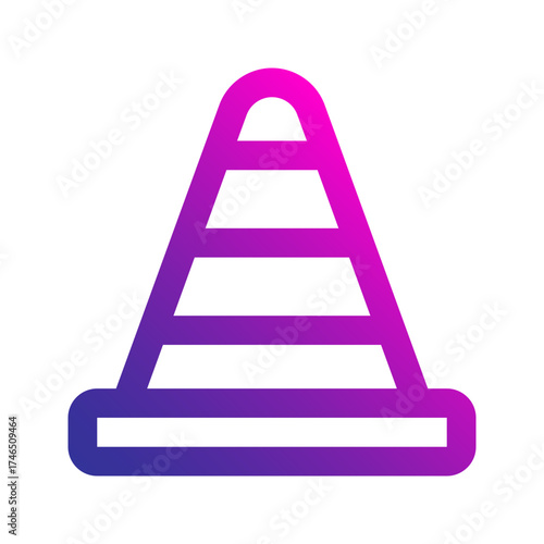 traffic cone gradient icon