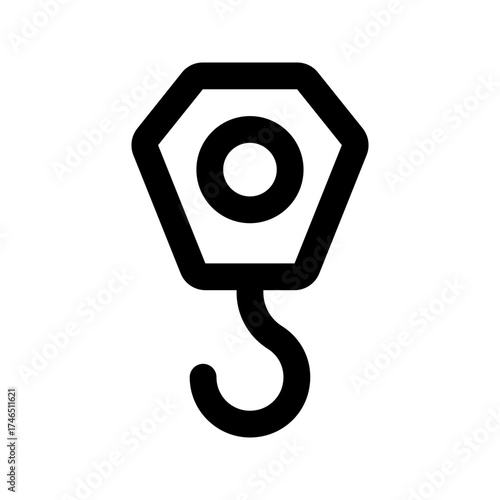 crane line icon