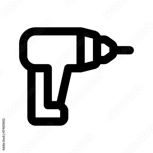 hand drill line icon