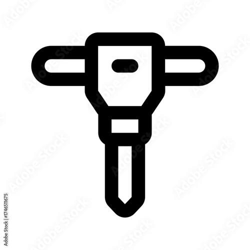 jackhammer line icon