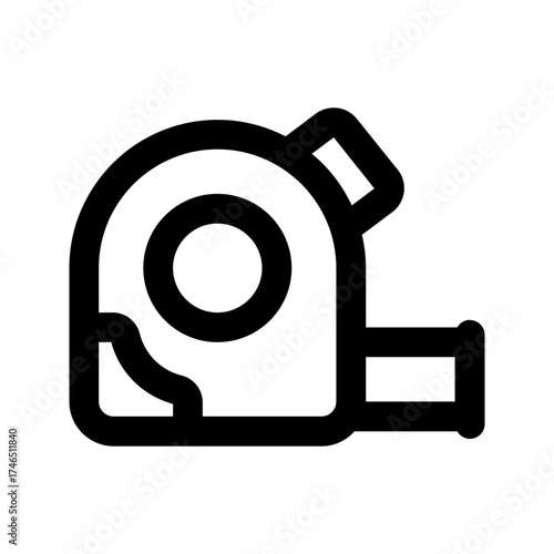tape measure line icon