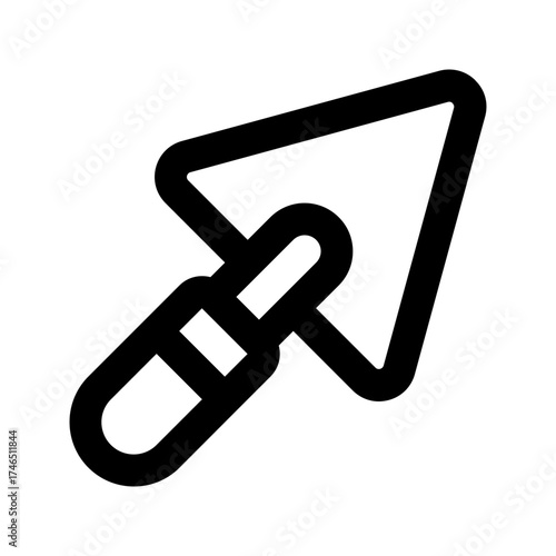 trowel line icon