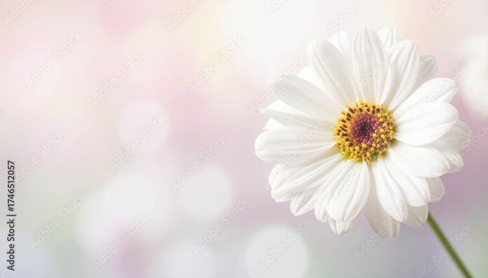 Obraz premium Captivating bloom of a white flower serene garden photography soft focus close-up nature's beauty unveiled