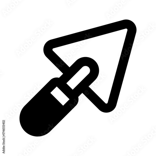trowel line icon